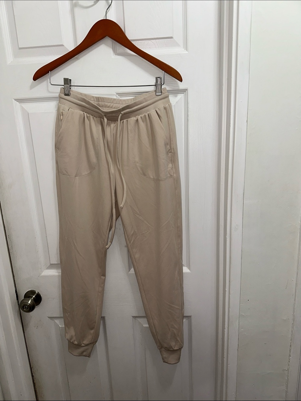 Rachel Zoe Men's Light Beige Drawstring Joggers